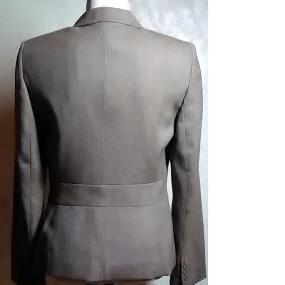 Loft Ann Taylor NWT Brown Wool Textured Blazer - Picture 3 of 6
